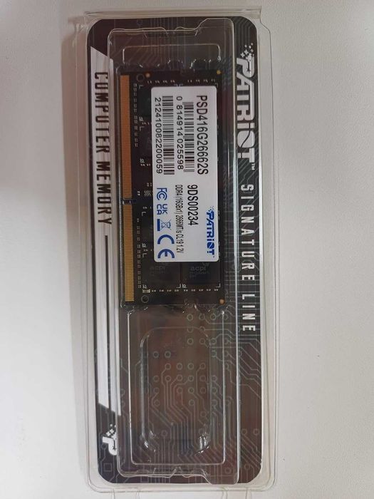Memorie RAM Patriot 16GB DDR4 2666MHz SO-DIMM, 2 ani garanție