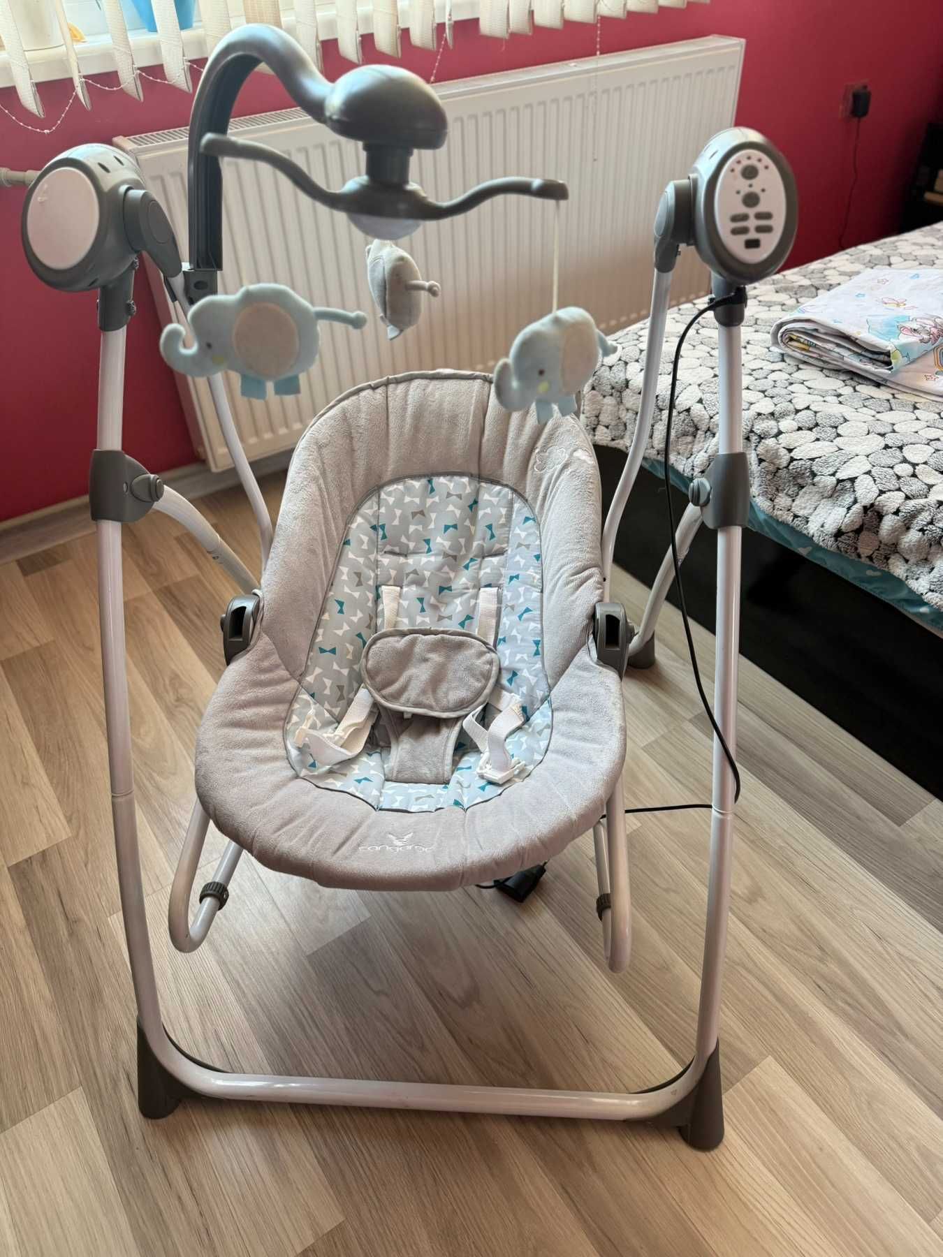 CANGAROO Електрическа люлка BABY SWING СИВ