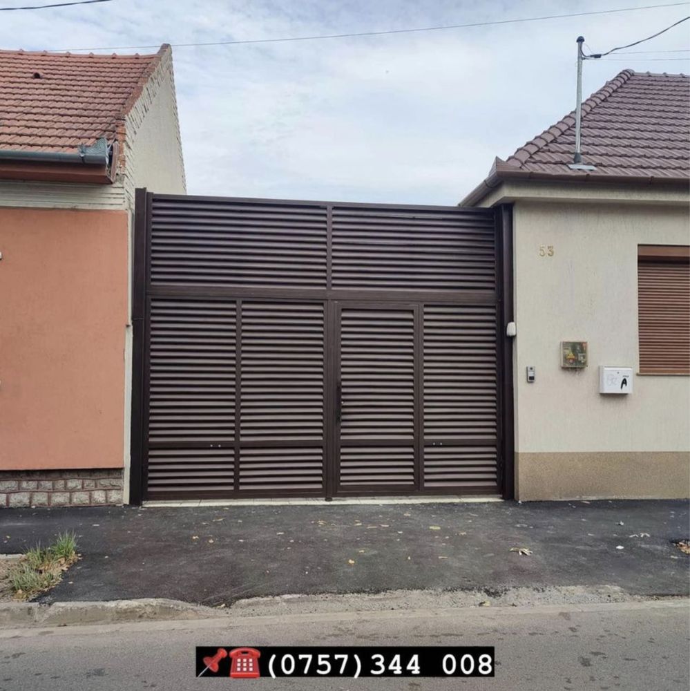 Porți/Garduri/Uși/Balustrade metalice  *MODERNE* Tip jaluzea • Oradea