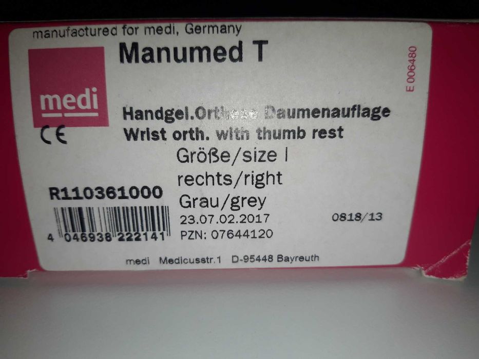 Orteza incheietura mana drepta Manumed T