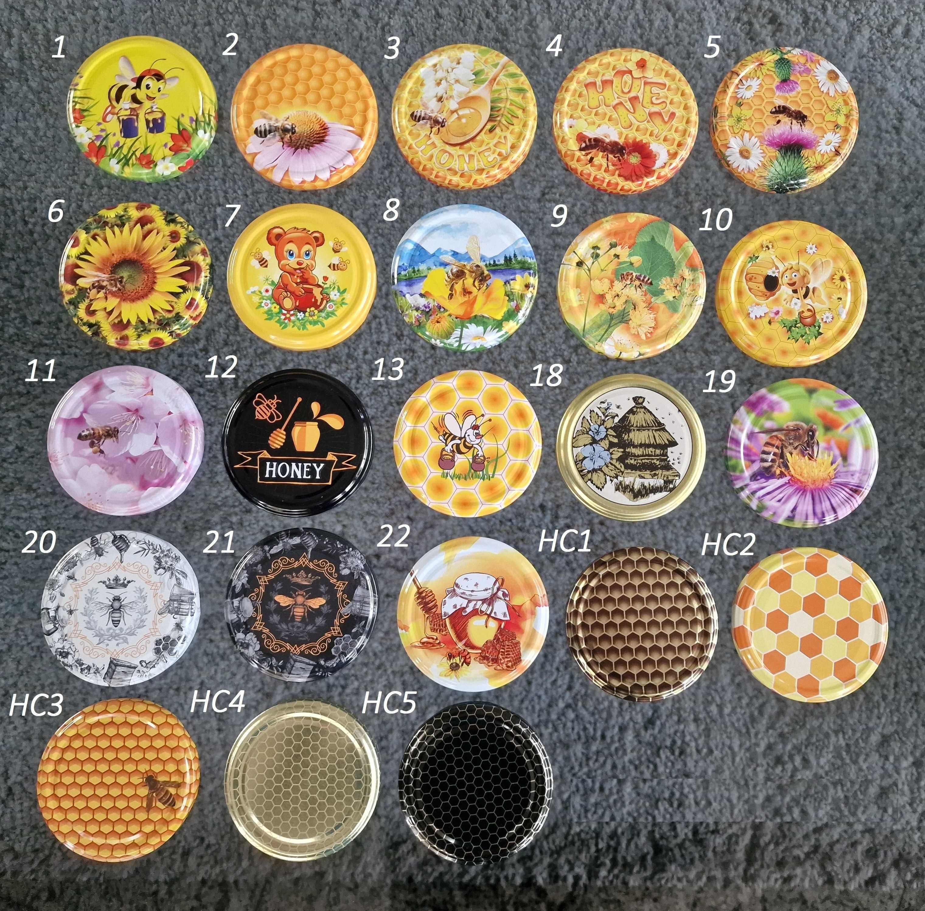 Капачки за буркани 720мл-ф82 с лого пчелен мед