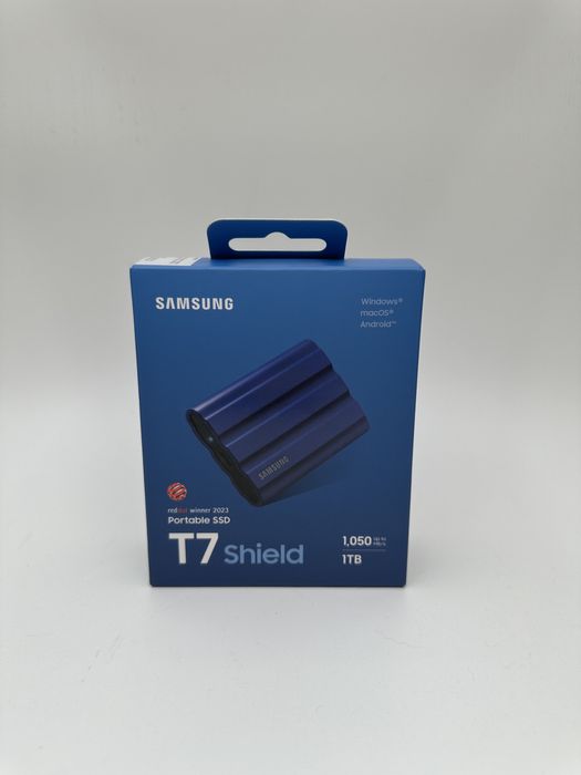 SSD Extern Samsung T7 Shield, 1TB, USB 3.2 Gen 2, Blue