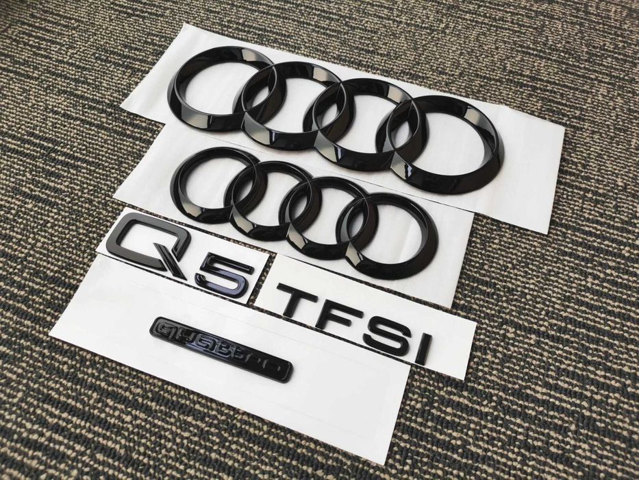 Set embleme Audi Q5 TFSI Quattro emblema stema sigla sticker ornament