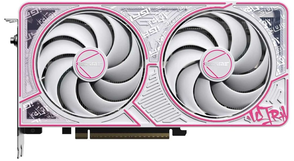 Видеокарта RTX 5060 ULTRA DDR7 Color Full (White–Pink) (Mouse-keyboad)