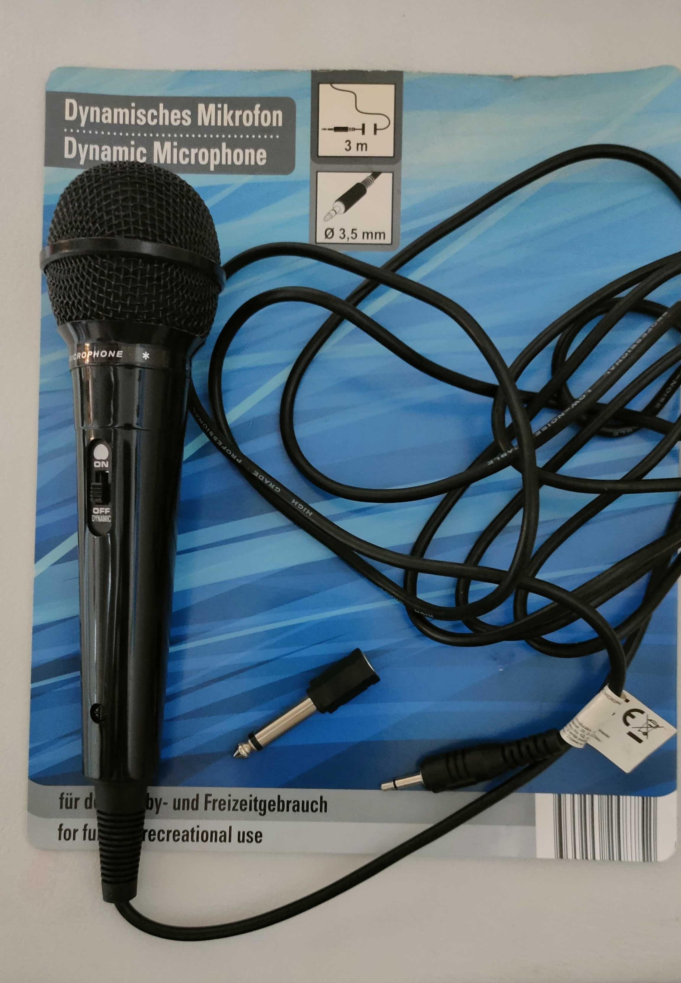 Dynamic микрофон 600 ома  ,76 dB обхват 80-12000 Hz + адаптер 6,3 mm