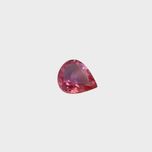 Safir roz-portocaliu nemontat, pear, certificare Antwerp cod 8935
