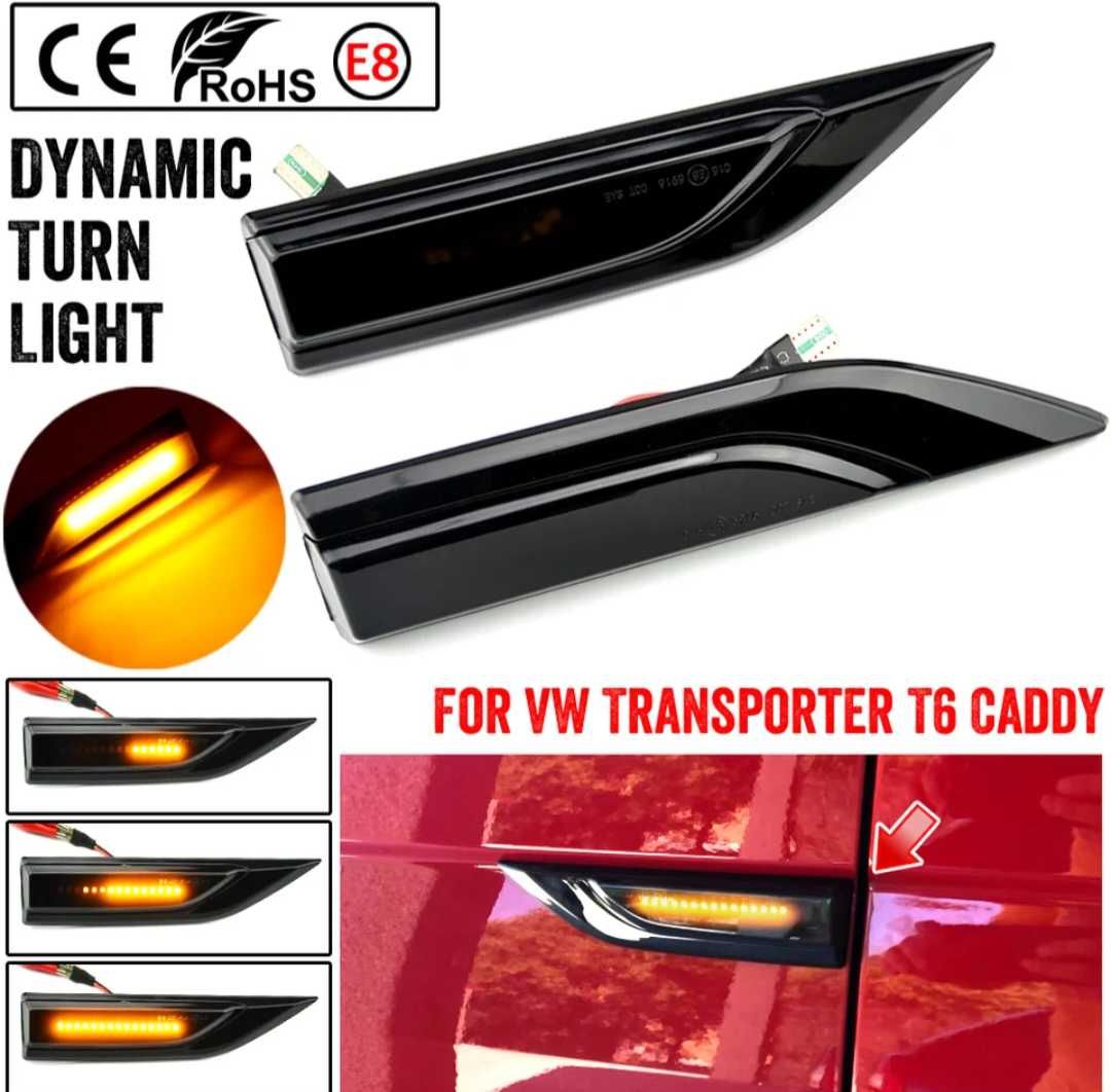 Динамични бягащи мигачи за VW Transporter Multivan Caddy за калника