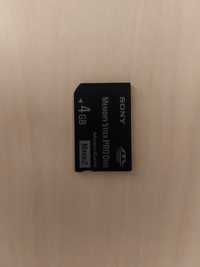 Card Memorie Memory Stick Pro Duo 4gb pentru PSP si camera foto Sony