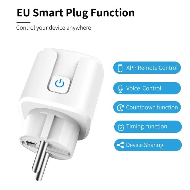 Priza inteligenta wireless cu contor energie Smart WiFi Wellux si Tuya