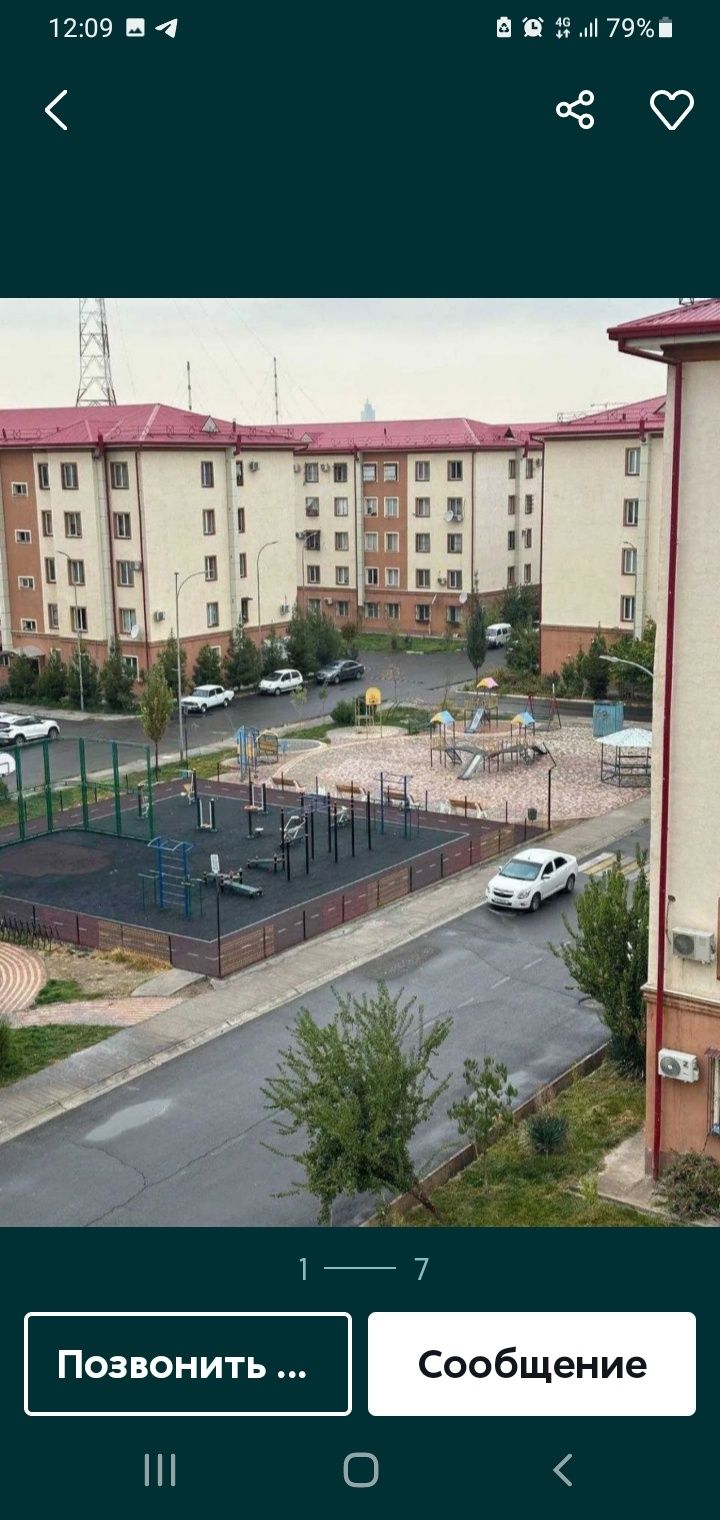 Яшнабод туманида 1 хонали квартира ижарага берилади 1/3/5