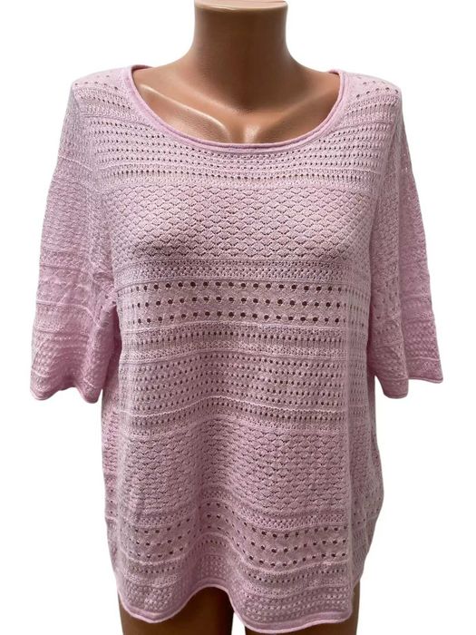 FADENMEISTER размер 44 - XL дамски кашмирен пуловер 100% КАШМИР Розов