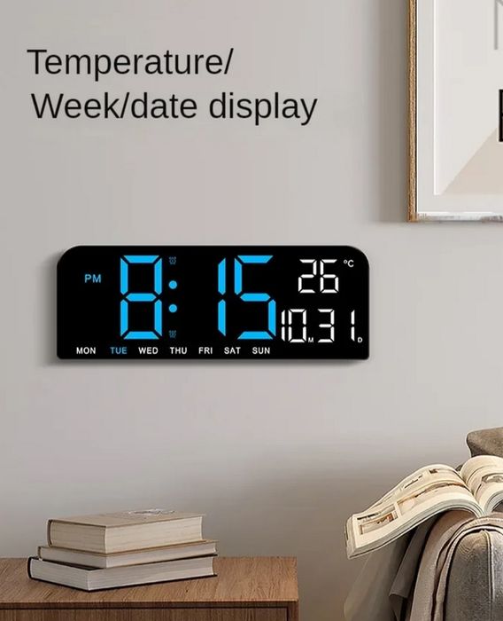 Часы настенные электронные для дома 24 см GH 0707