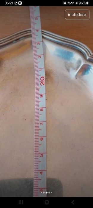 Fructieră argint masiv, tavă, platou