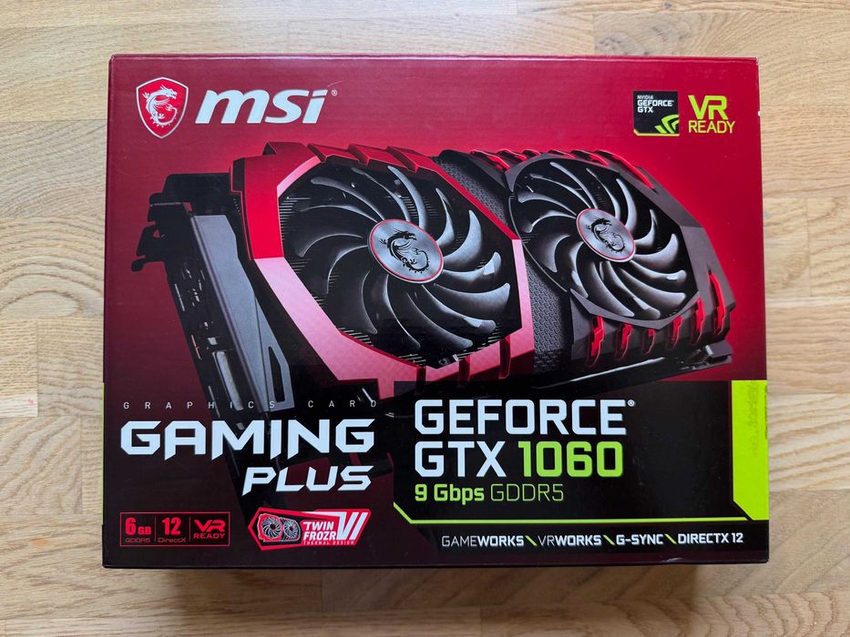 Placa video MSI Geforce GTX1060 6GB DDR5 - Gaming+ TwinFrozr