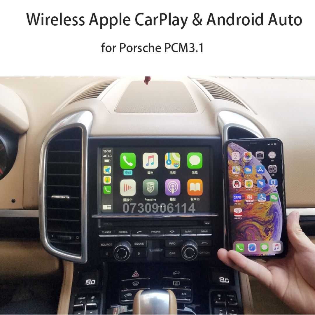 Interfata CarPlay Android Auto Porsche Cayenne Panamera 911 PCM3