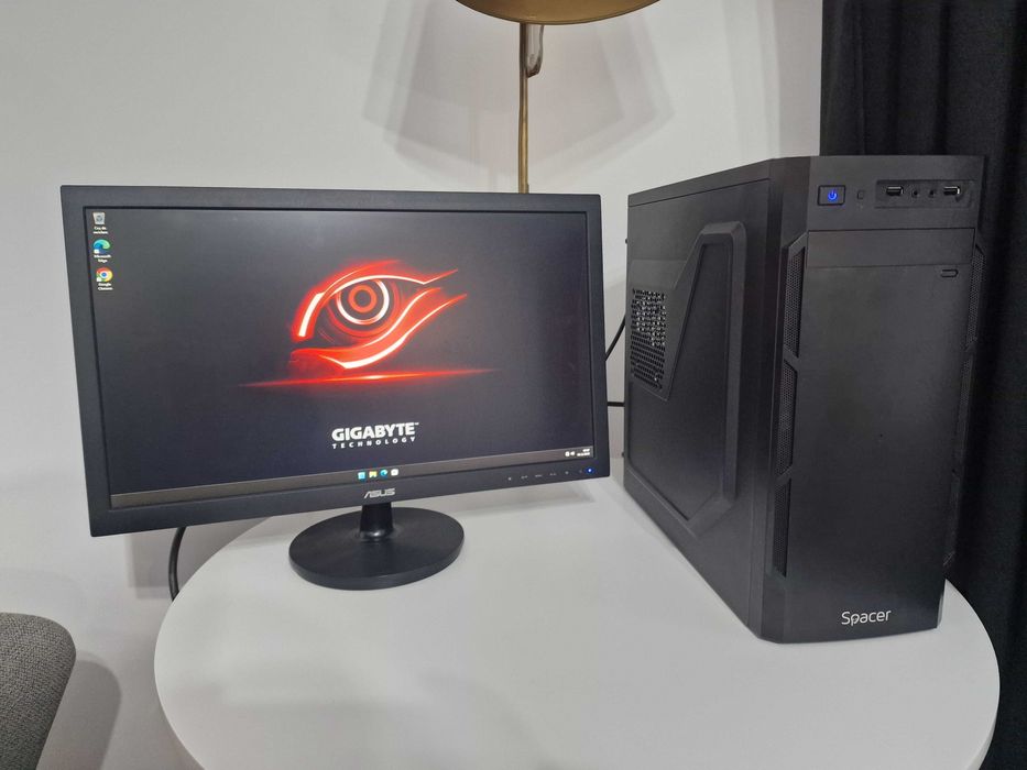 PC + Monitor Asus VS247NR 24” – i5-6500T | RX580 8GB