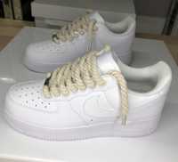 AF 1 Nike White Rope Laces  Air Force 1 Rope Style Laces Triple White