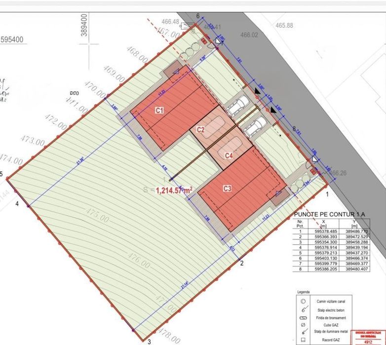 Teren intravilan 1214mp in Chinteni – zona centrala, strada Ion Crea