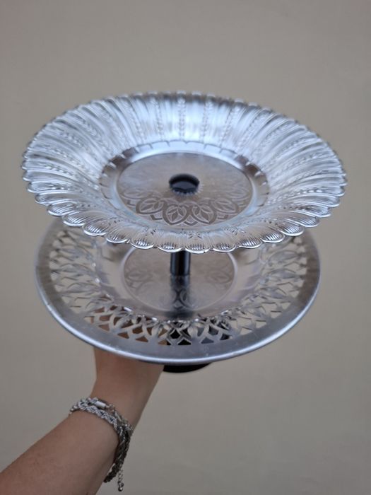 Алюминиевая фруктовница, хлебница ссср