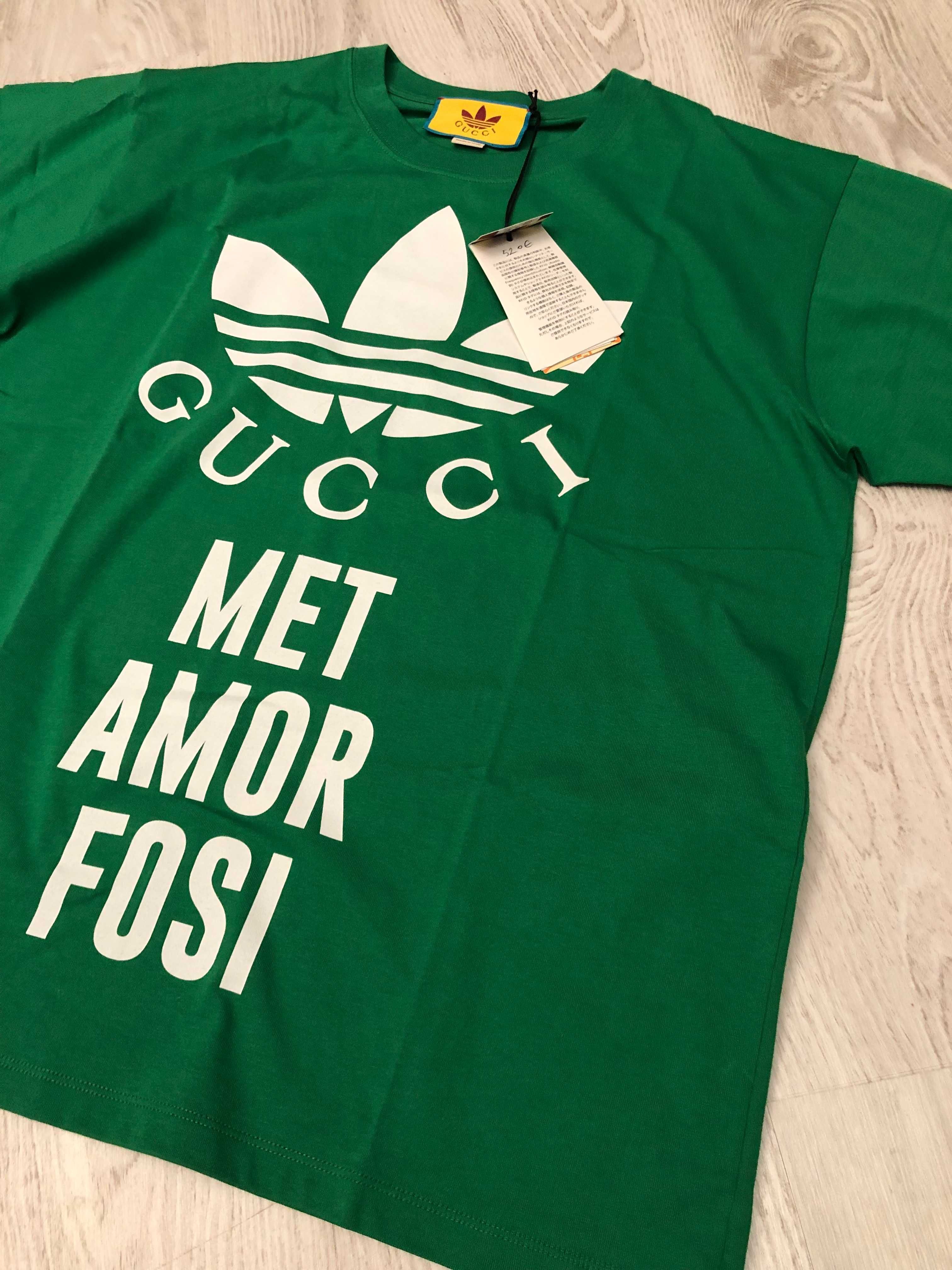Gucci vs Adidas tricou, M-L oversize, original, retail 520 euro