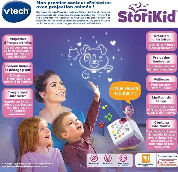 Ceas cu alarmă Proiector StoriKid Vtech