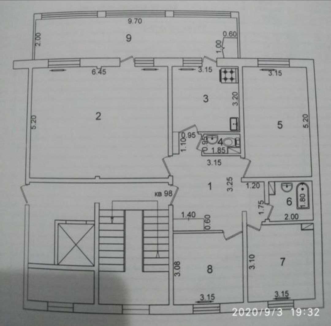 Юнусабад 19 квартал 5/2/9 (120² +10²) продаётся квартира ипотека