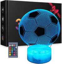 Veioză de fotbal cu LED, 16 culori