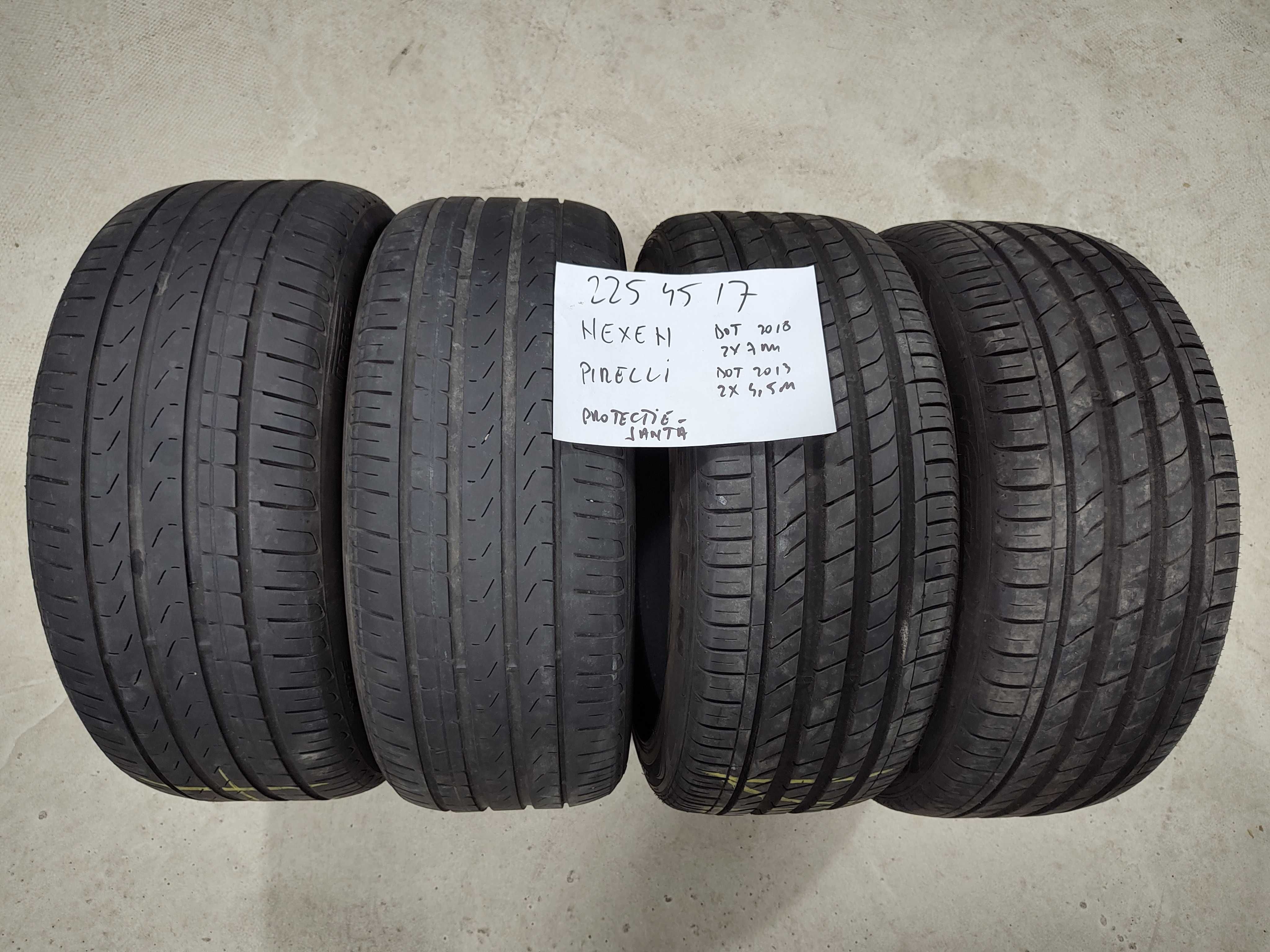 Anvelope 225 45 17 Nexxen si Pirelli 7mm 2018 si 4.5mm 2013 125 bucata
