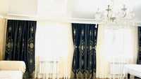 Продам шторы с тюлем для зала (гостиной)