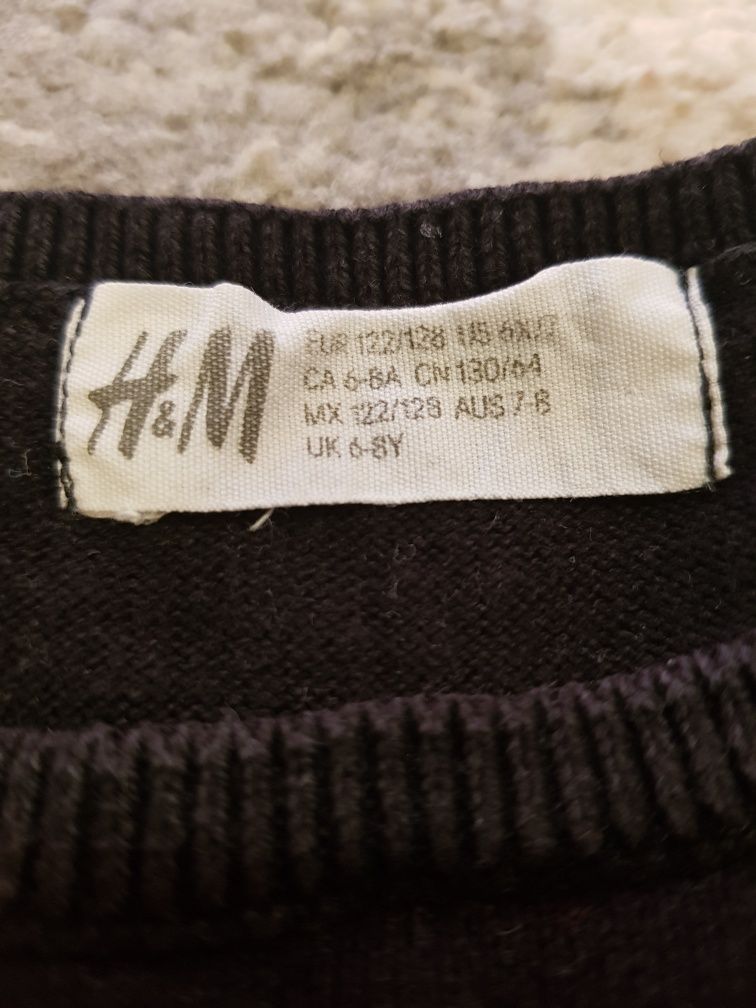 Пуловер от памук с фина плетка H&M 122/128 размер