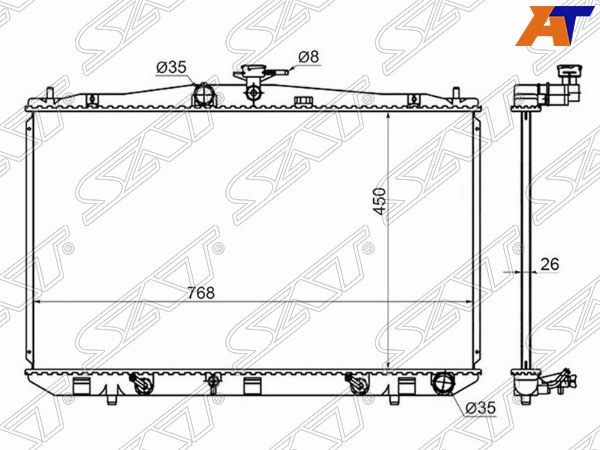 Радиатор Lexus Rx 350