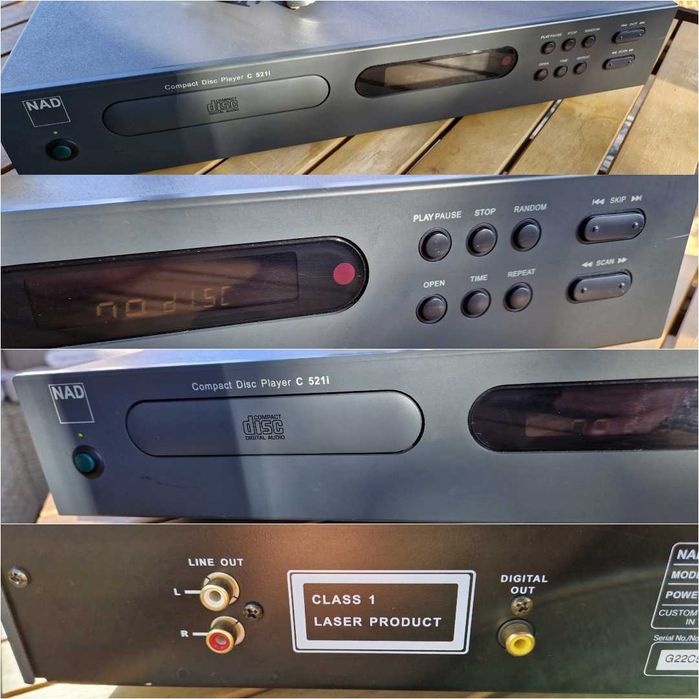 Pioneer PL12-D, NAD C521i, NAD 116, Yaqin MS23-B, rack audio