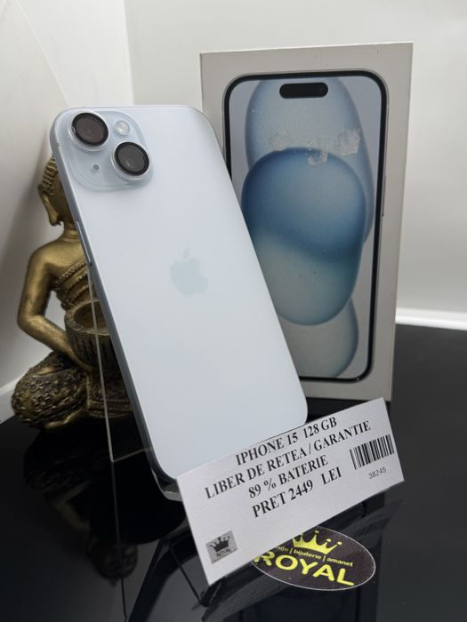 Amanet Royal: Iphone 15/89Baterie/128GB/ liber de retea