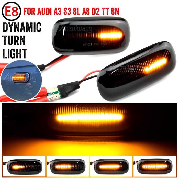 Лед Мигачи Ауди LED Бягащи Мигачи,Динамичен Страничен Габарит за Audi