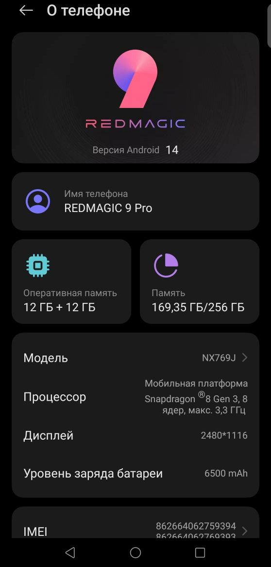 REDMAGIC 9 Pro глобал