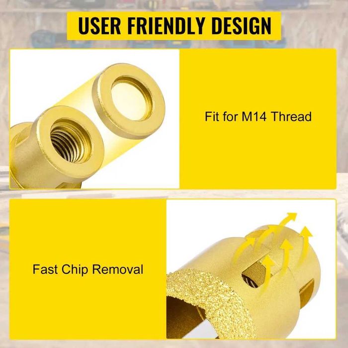 Боркорони с премиум диамантено покритие за твърда керамика 20-68мм