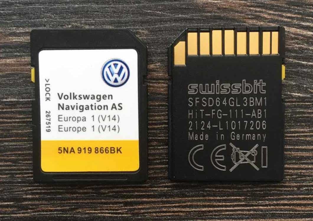 VW Discover Media AS V19 Sd Card MIB2 сд карта 2024 Навигационна Sd