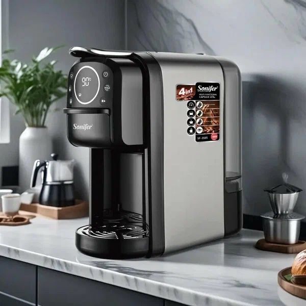Кофемашина 4 в 1 Sonifer SF-3585, подходит для капсульного