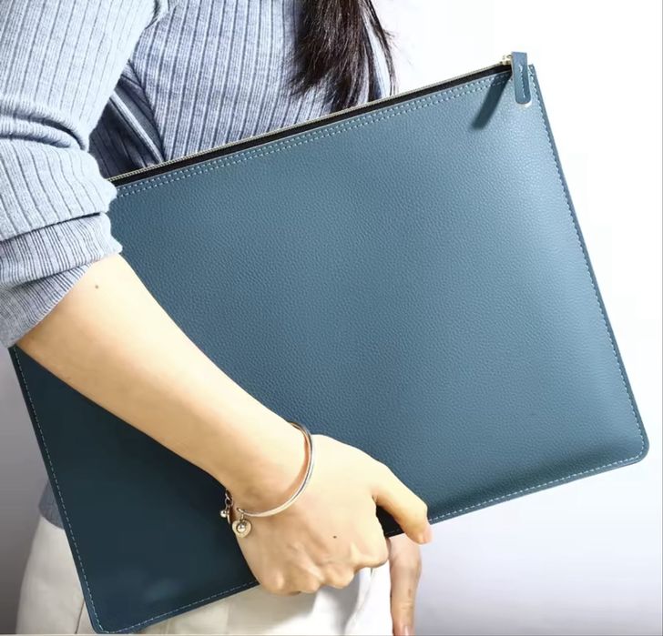 Кожена папка / бизнес папка за документи А4 / чантичка