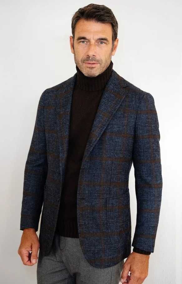 Sacou blazer slim 46 S premium Cinque NOU lana moale de Alpaca