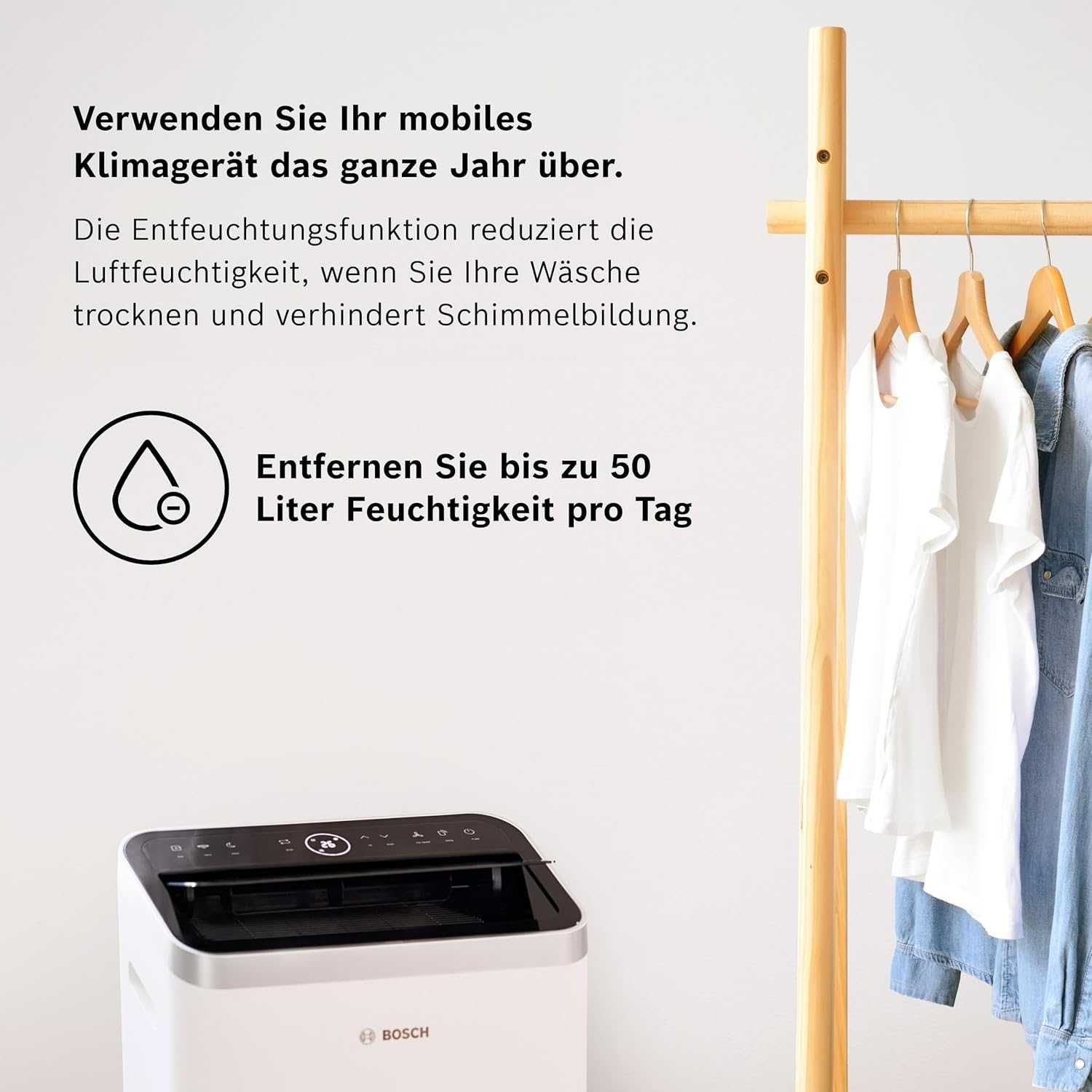 Bosch Cool 4000 мобилен климатик 3-в-1, 2.6kW, до 35m²