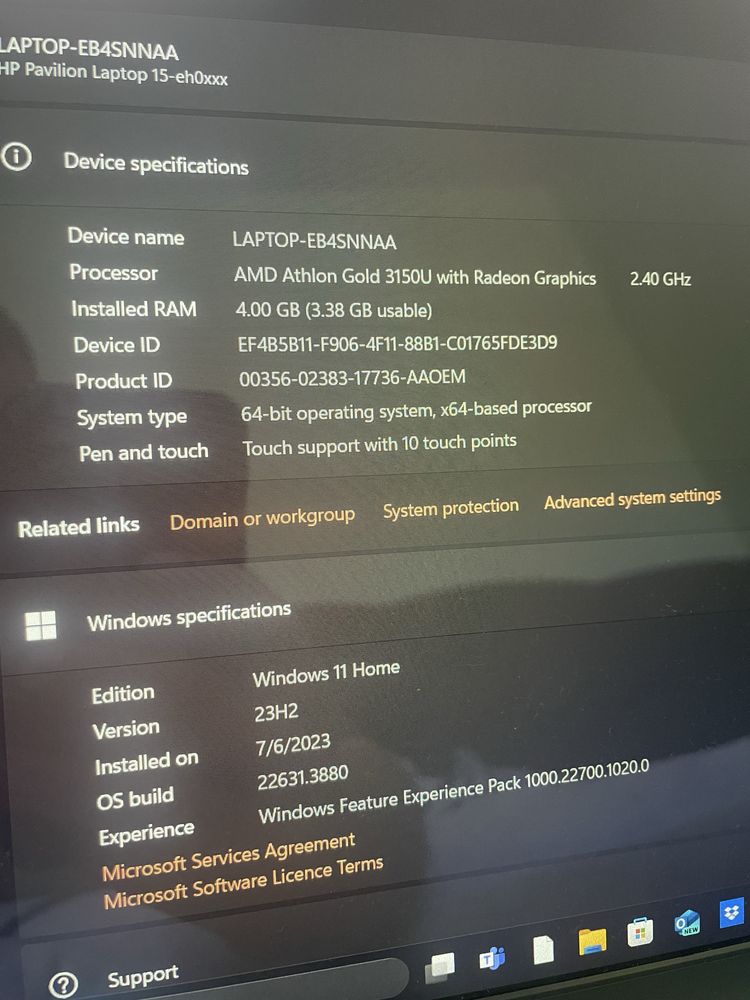 Laptop HP Pavilion 15.6”