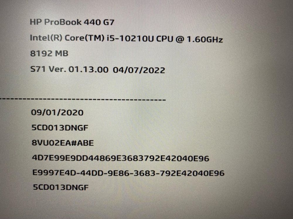 Ноутбук Hp ProBook 440 G7-Core i5-10210U/8GB/SSD256GB/UHD Graphics