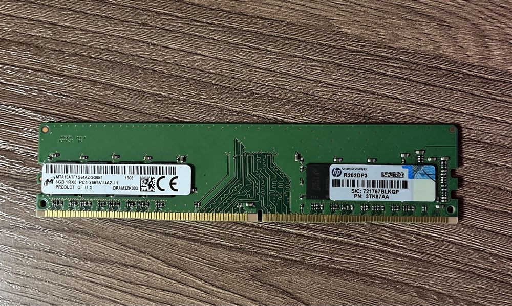 Серверная Оперативная память HP. DDR 4, 8Gb, 2666Mhz