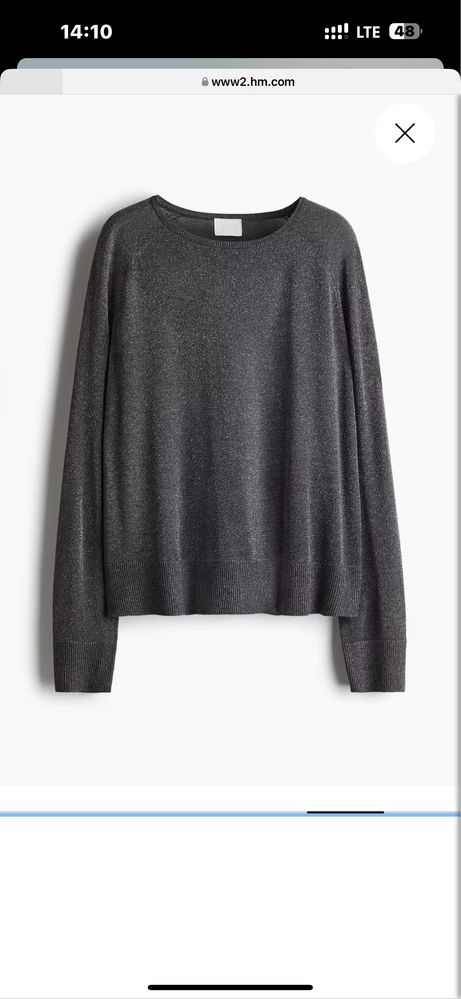 БЛЕСТЯЩИЙ ДЖЕМПЕР от H&M оригинал 100%