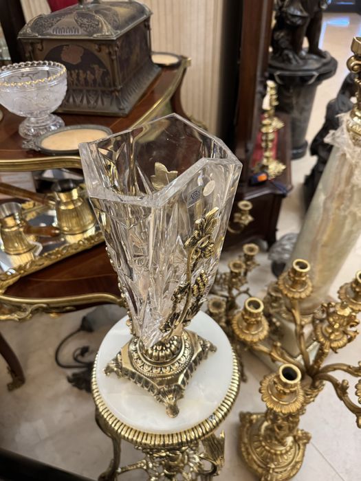 Vas de flori/bronz/cristal