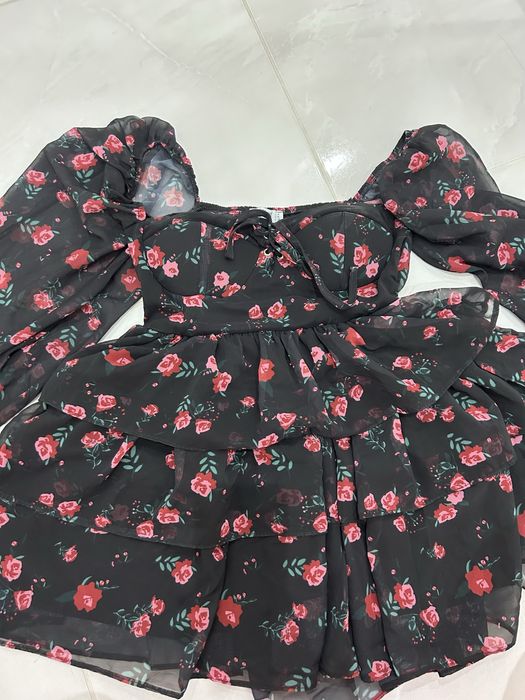 Рокля - шифон на цветя