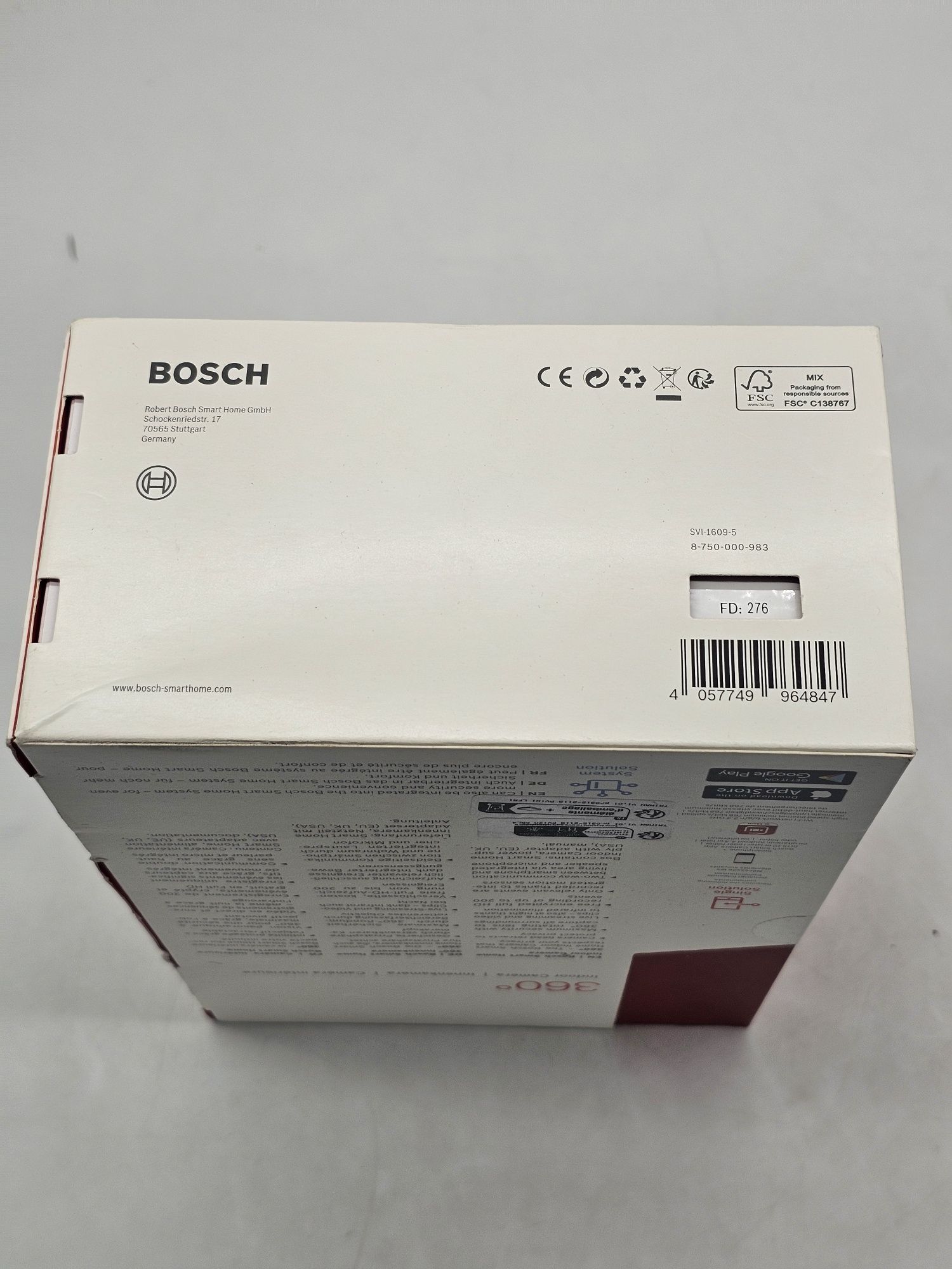 Camera Bosch Smart Home 360°, camera de interior, Alb