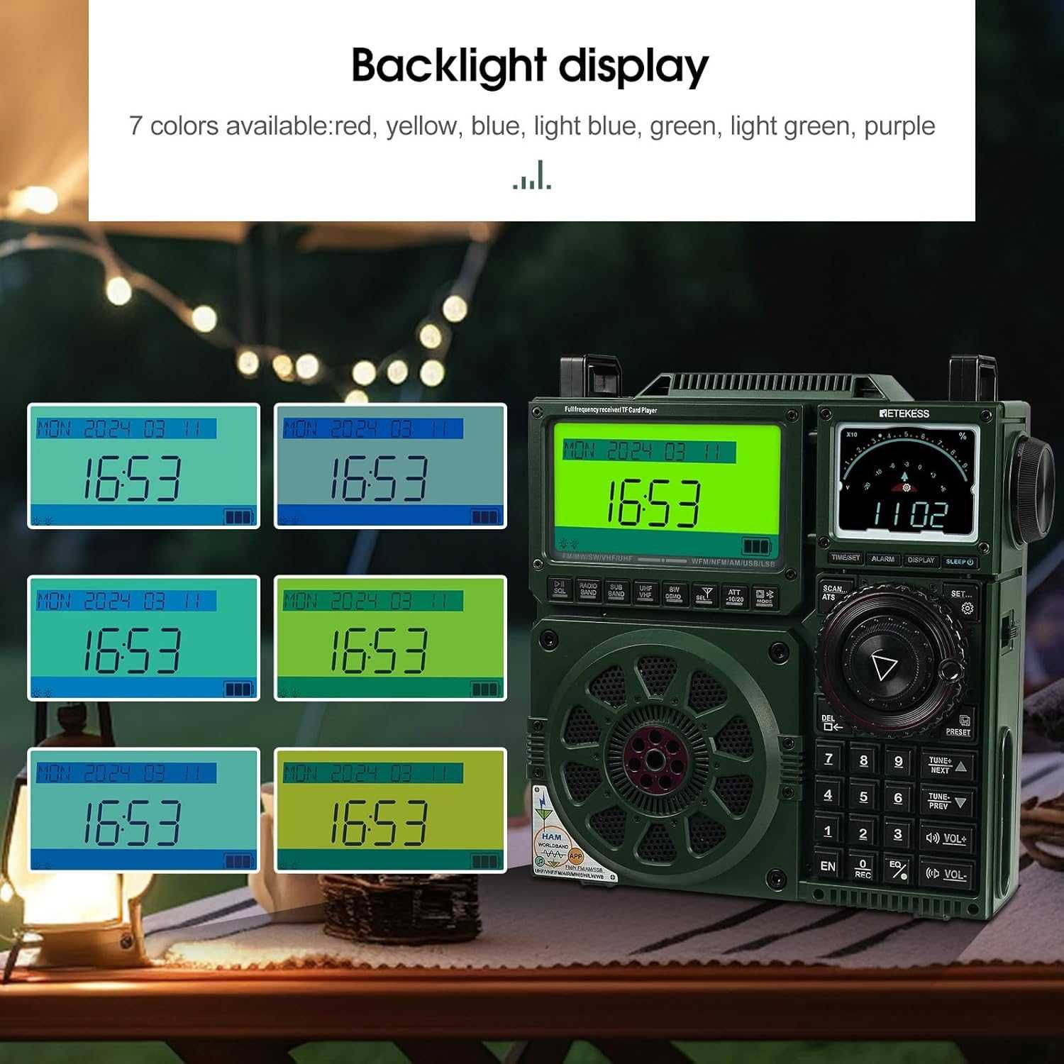 Retekess TR113 Radio Full Band,Air SSB, Digital Radio