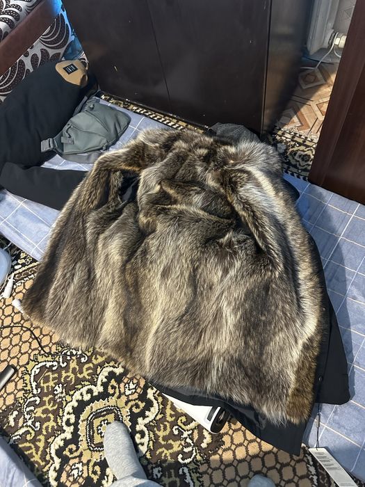 Парка волчий натуральный мех